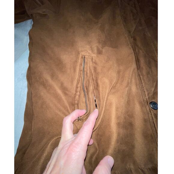 Weatherproof Bomber Jacket - Faux Suede Quilt Lined w/ Hood - Men's Size‎ XL - Picture 6 of 11